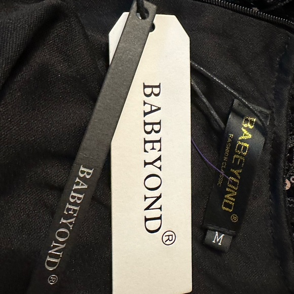 Black Asymmetrical Sequined Sheath Dress - Picture 7 of 7